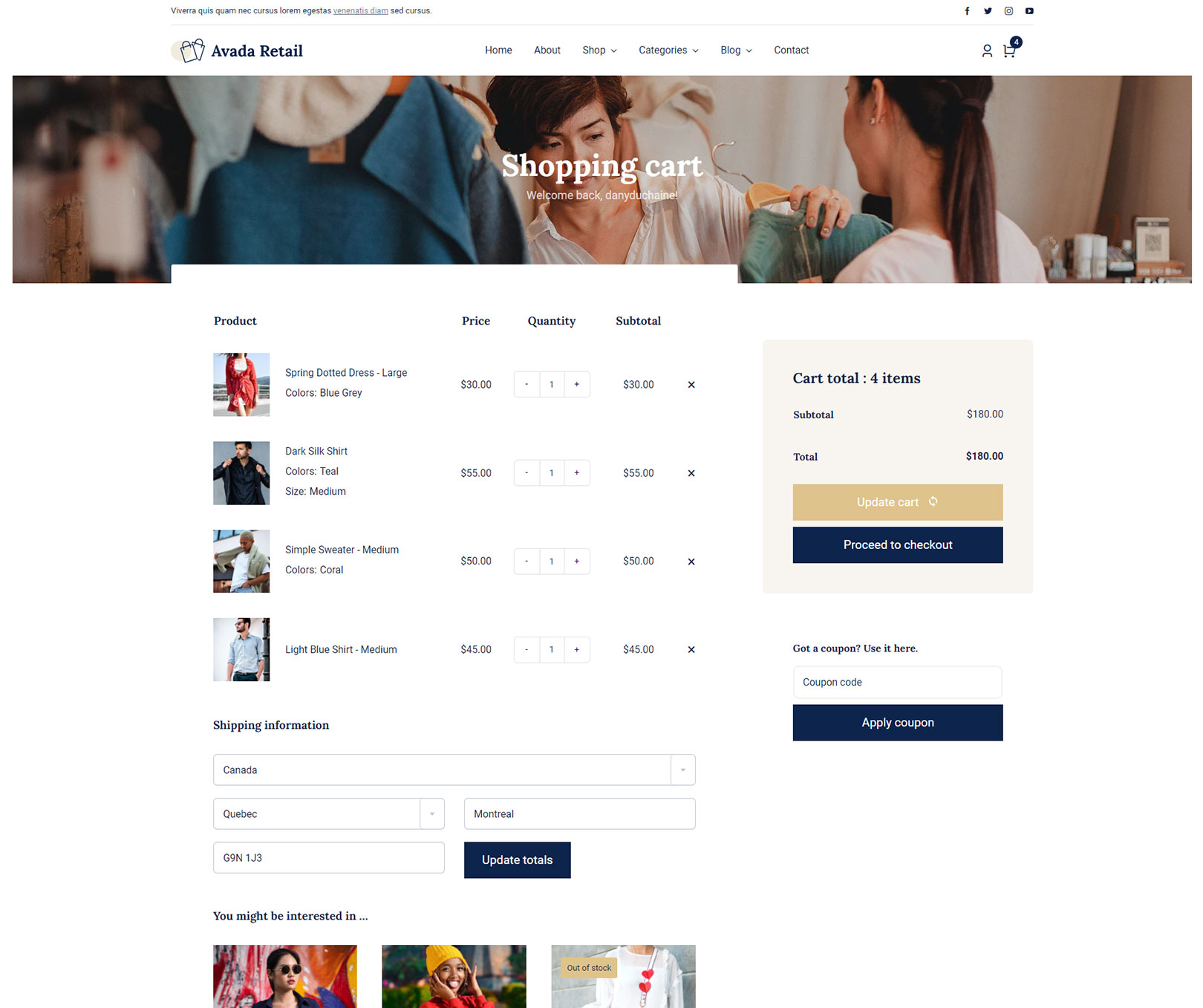 Avada Woo Cart Coupons Element Mockup Avada Woo Cart Coupons Element Mockup