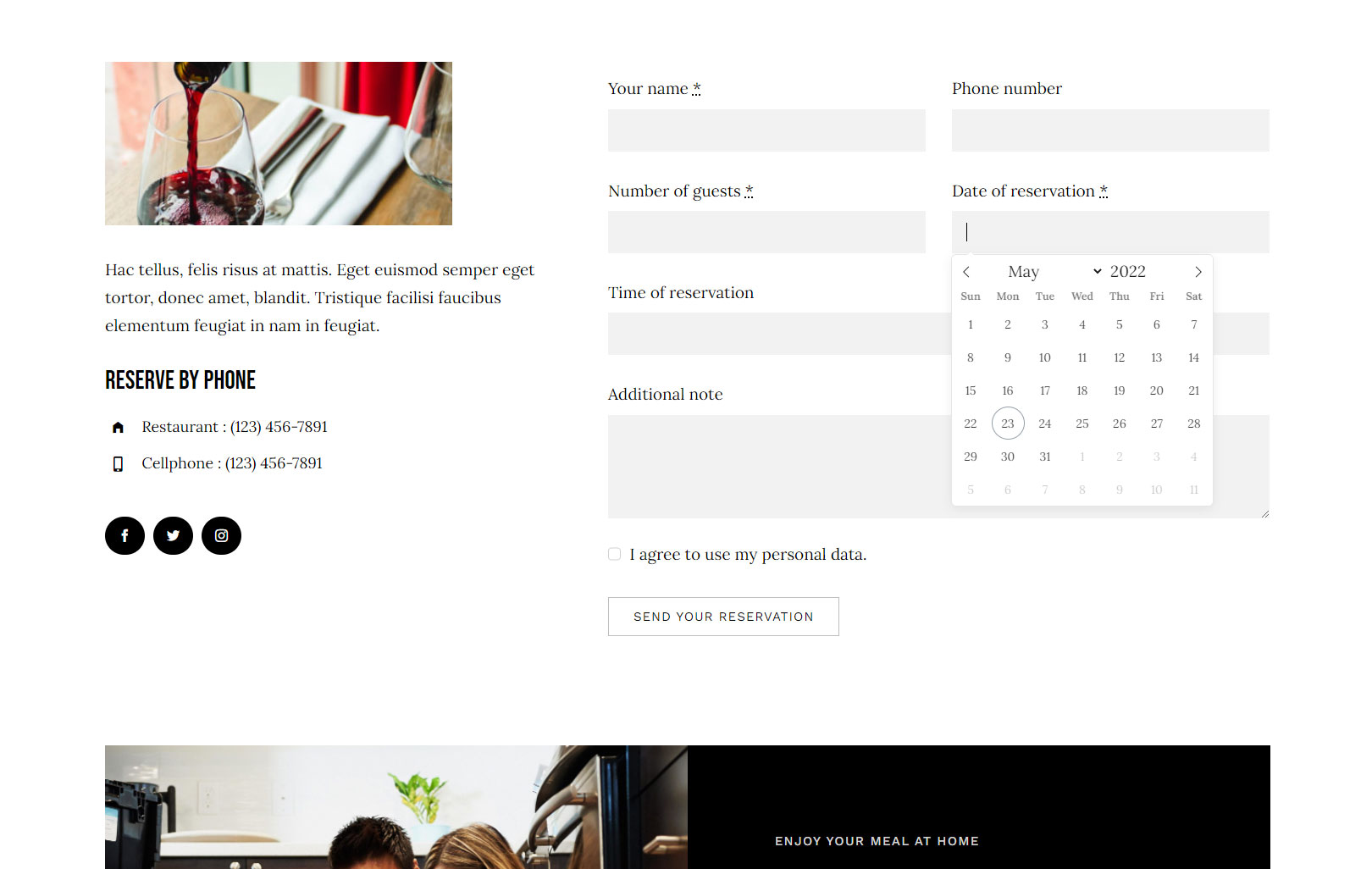 Avada Date Field Mockup Avada Date Field Mockup