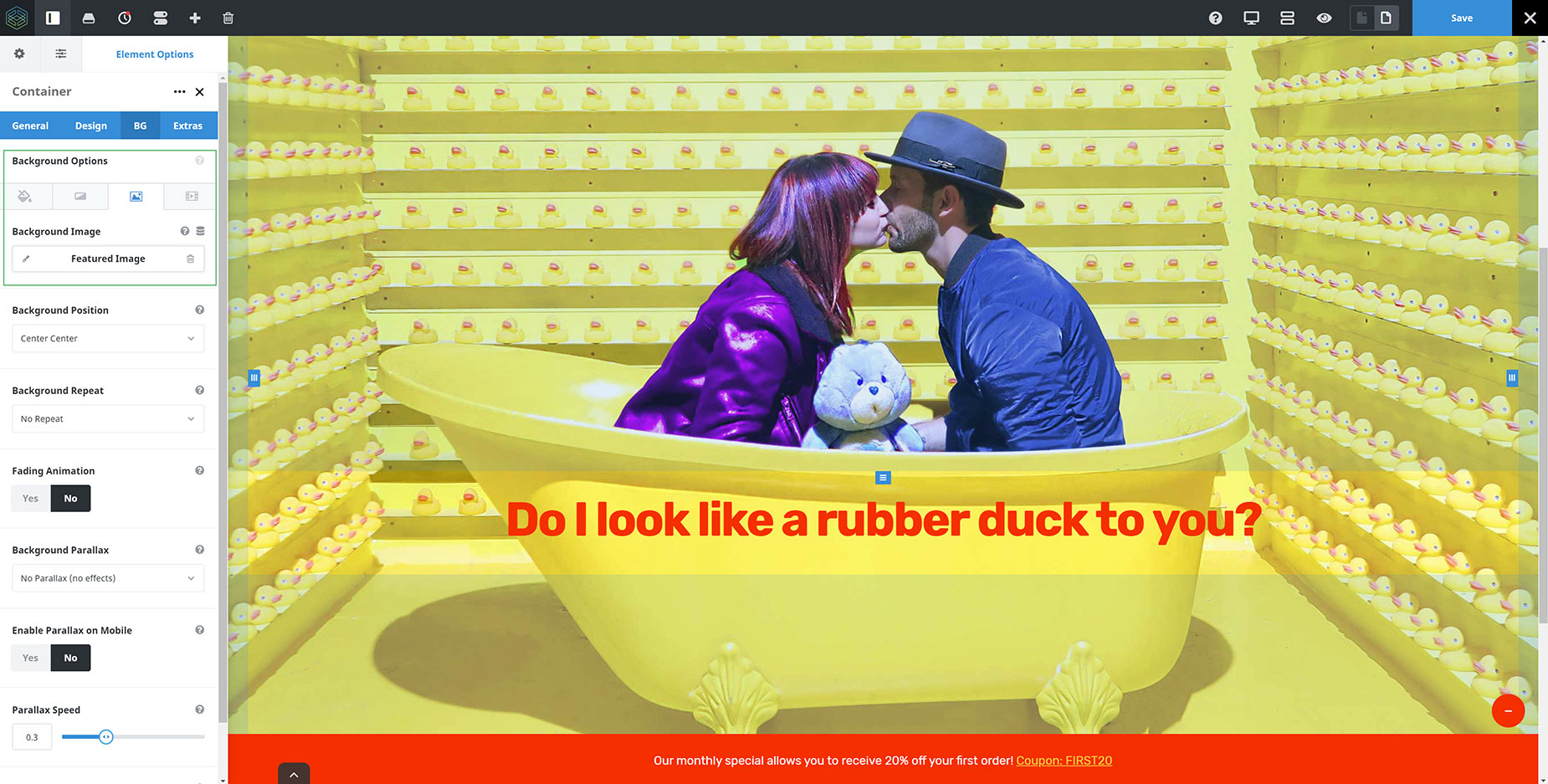 Featured Image as Dynamic Container Background Featured Image as Dynamic Container Background