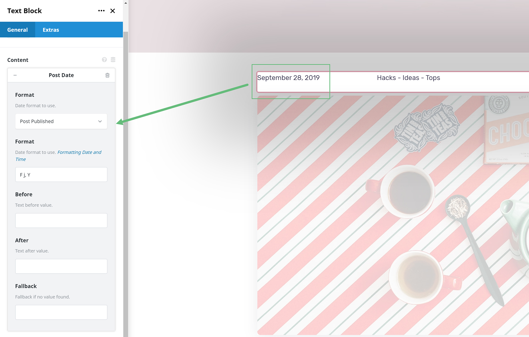 Dynamic Content – Post Date Options Dynamic Content - Post Date Options