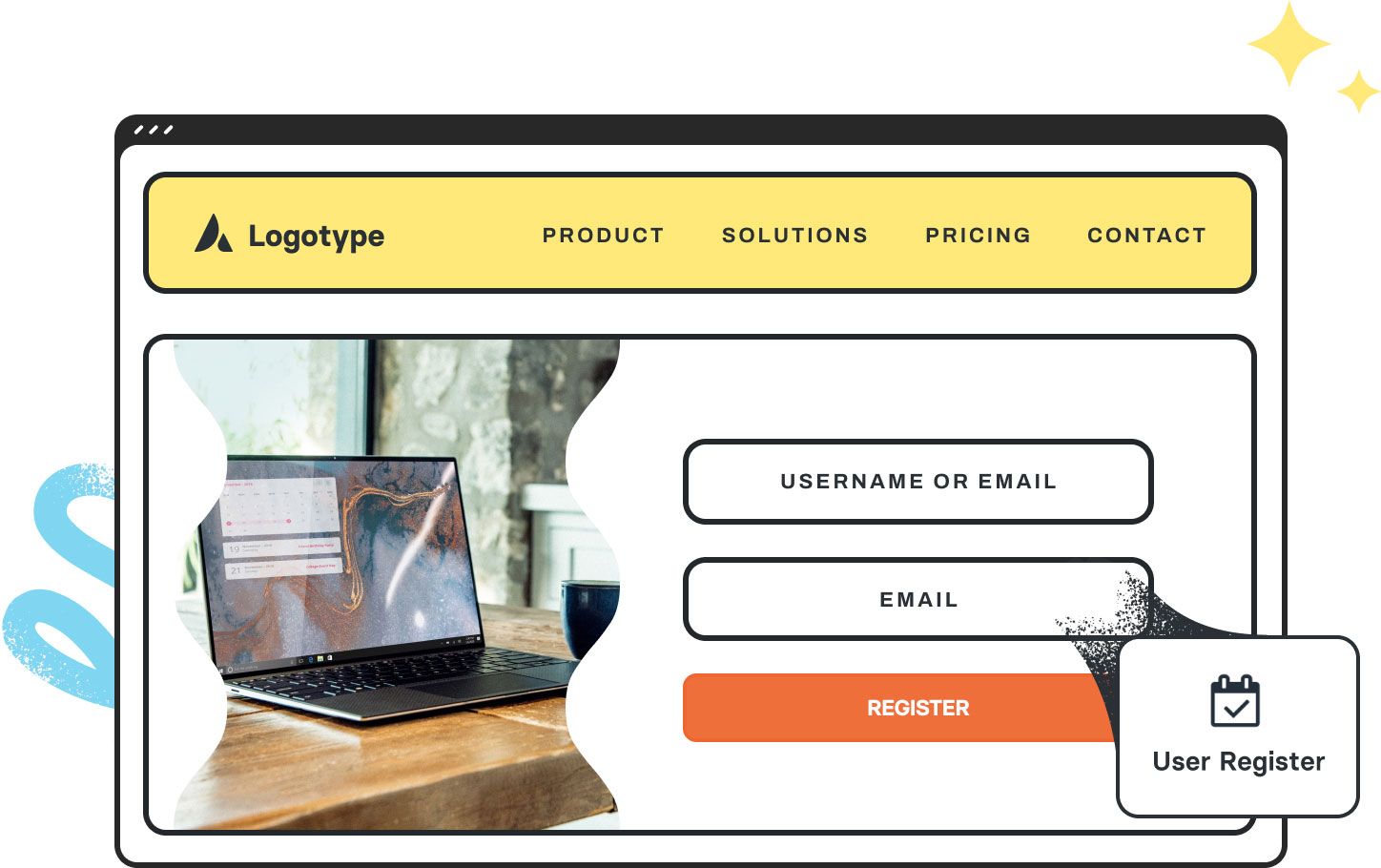 Avada User Register Element Featured Image