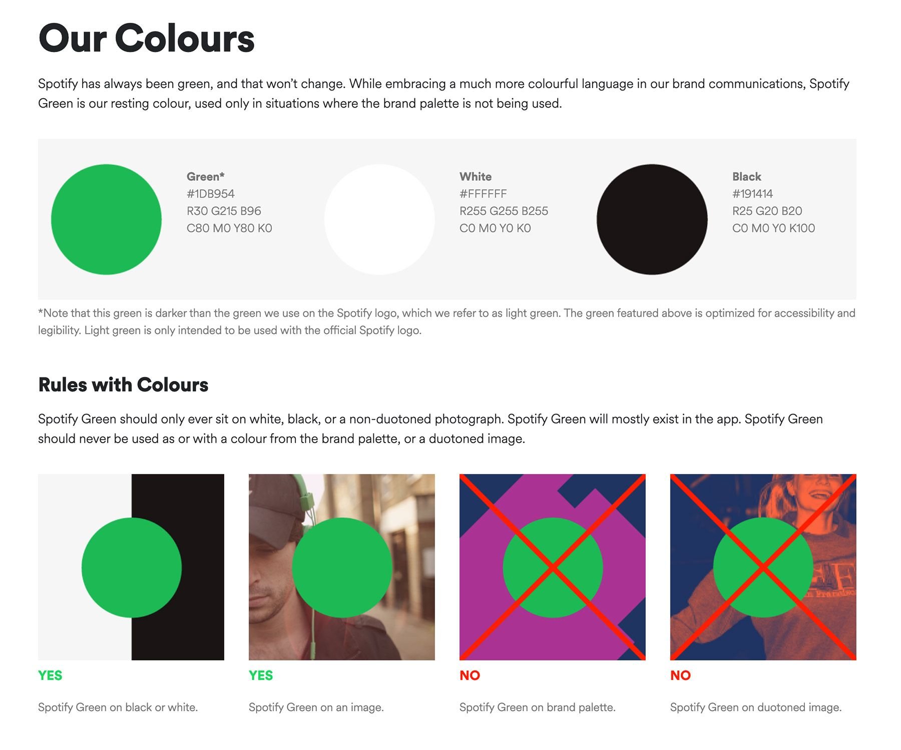 Spotify Brand Color Rules Spotify Brand Color Rules
