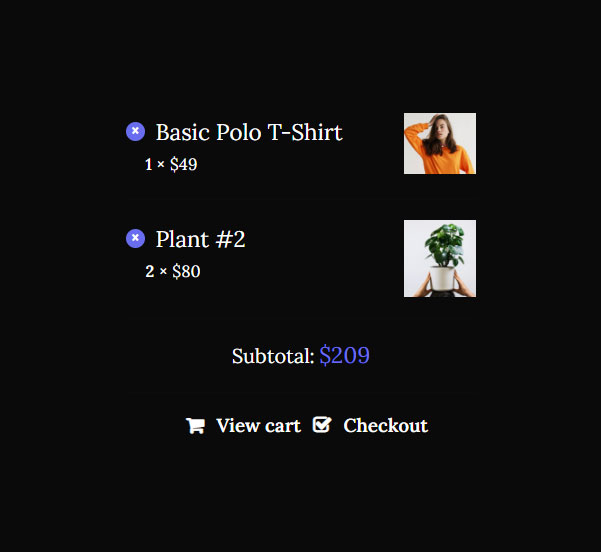 Woo Mini Cart Example 2 Woo Mini Cart Example 2