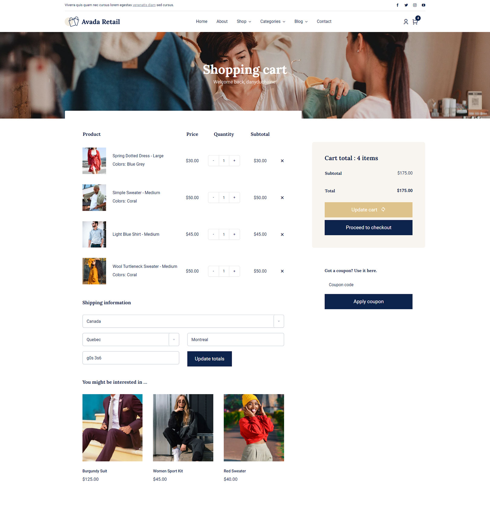 Avada Woo Up/Cross-sells Element Mockup Avada Woo Up/Cross-sells Element Mockup