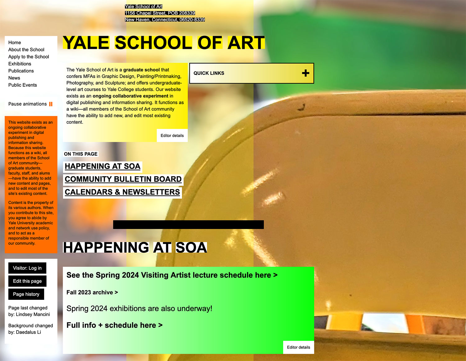 Yale School of Art Yale School of Art