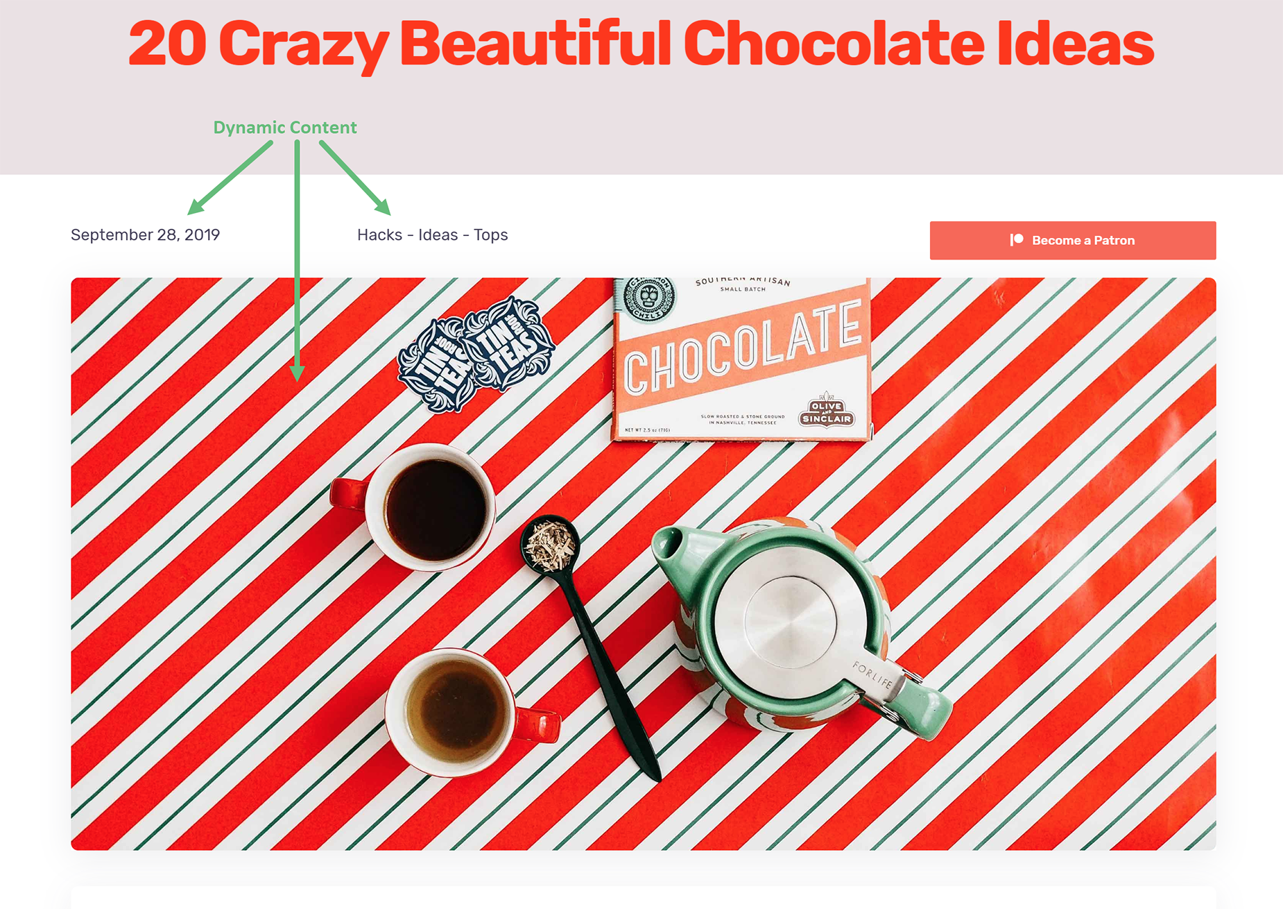 Example of Dynamic Content in a Blog Post Example of Dynamic Content in a Blog Post
