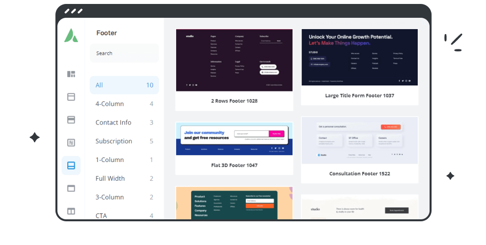 Avada Studio Footer