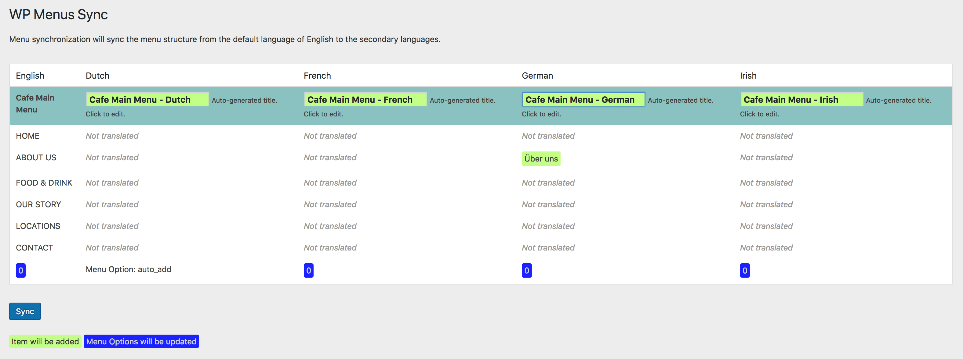 WPML Menu Sync 2 WPML Menu Sync 2
